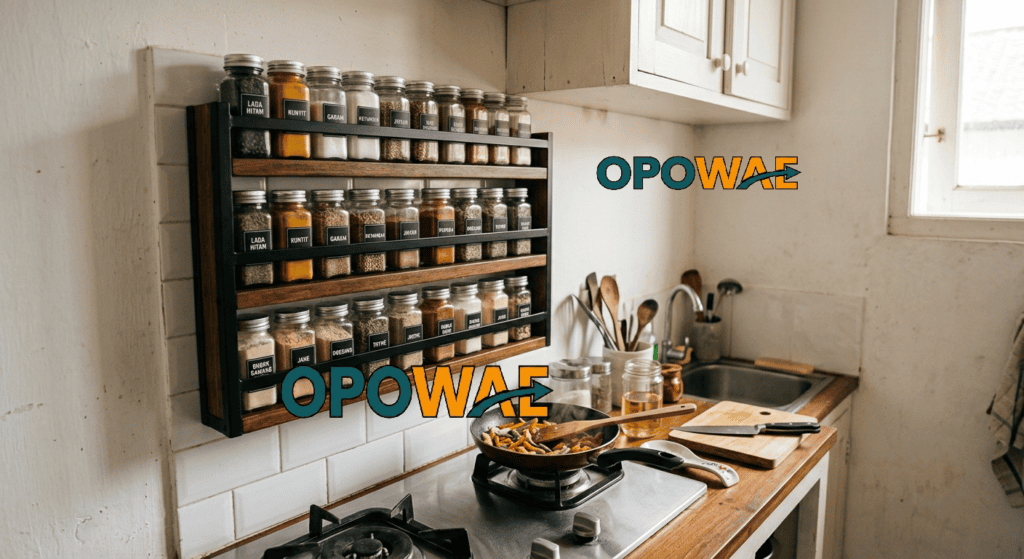 rak bumbu dapur minimalis