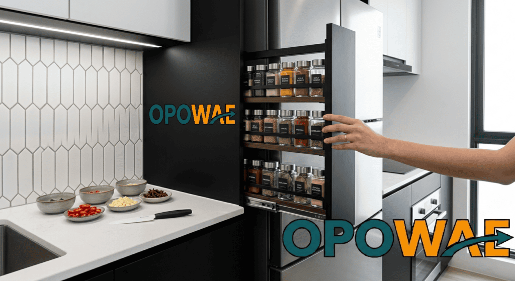 cara menata bumbu dapur di dapur kecil